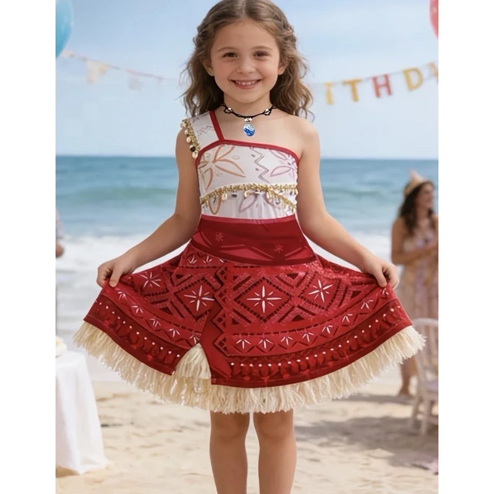 Inspired‎ By Moana Girls Costume XL Princess Halloween Dress-Up Cosplay Party
